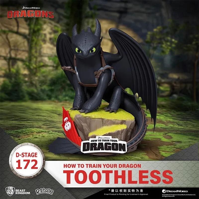 

2025 Original Beast Kingdom Dragon Taming Master Night Sha Toothless Small Figurine Figurines and Trendy Gift Items Model Gifts