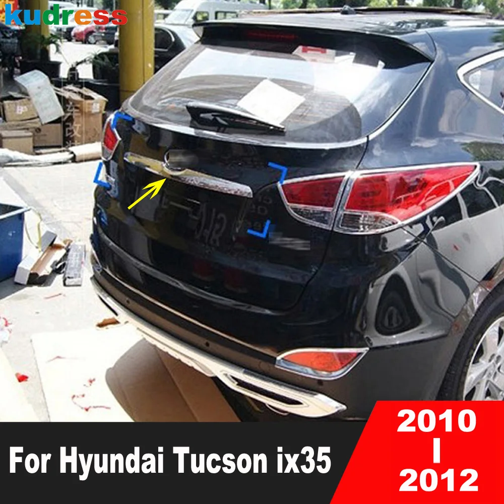 

For Hyundai Tucson IX35 2010-2012 ABS Chrome Rear Trunk Lid Cover Trim Tail Gate Protector car-styling