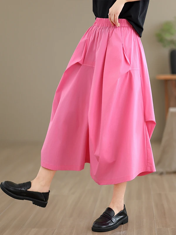 

Fashionable Asymmetrical Pleated Half-length Skirt Women's Summer Bloom Puffy A-line Umbrella Skirt Unique Exquisite