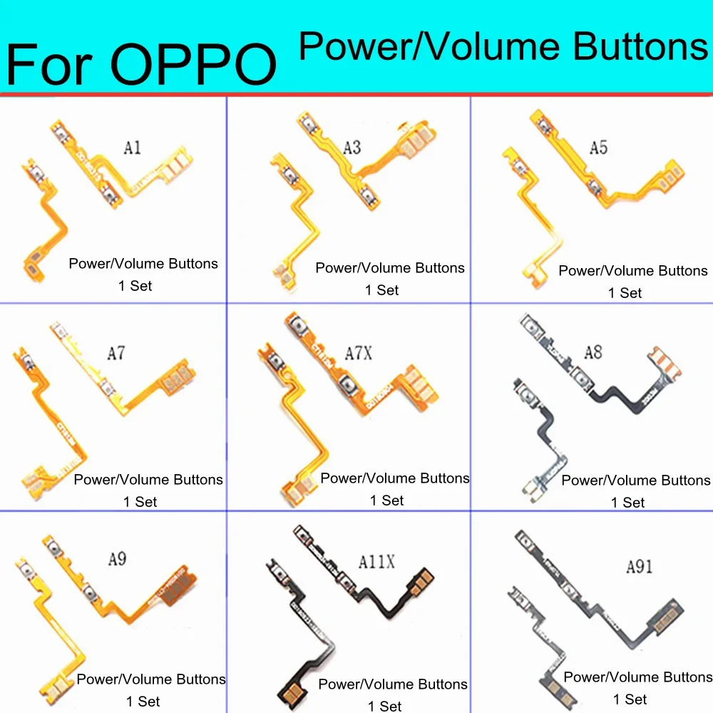 

Кнопка регулировки громкости вверх и вниз, гибкий кабель для OPPO A1 A3 A5 A7 A7X A8 A9 2019 A11X A9 2020 A91