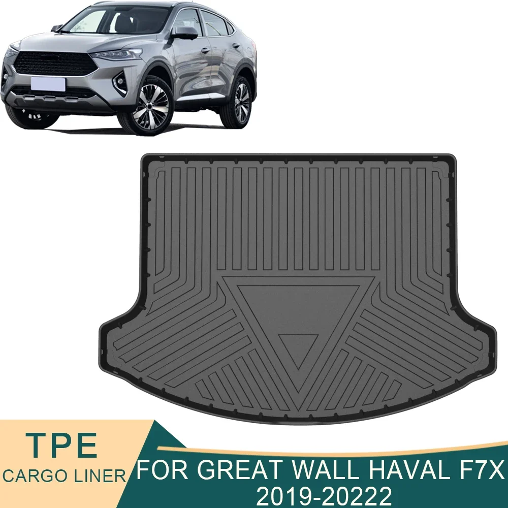 

For Great Wall Haval F7X 2019-2023 Car Cargo Liner All-Weather TPE Trunk Mats Waterproof Boot Tray Carpet Interior Accessories