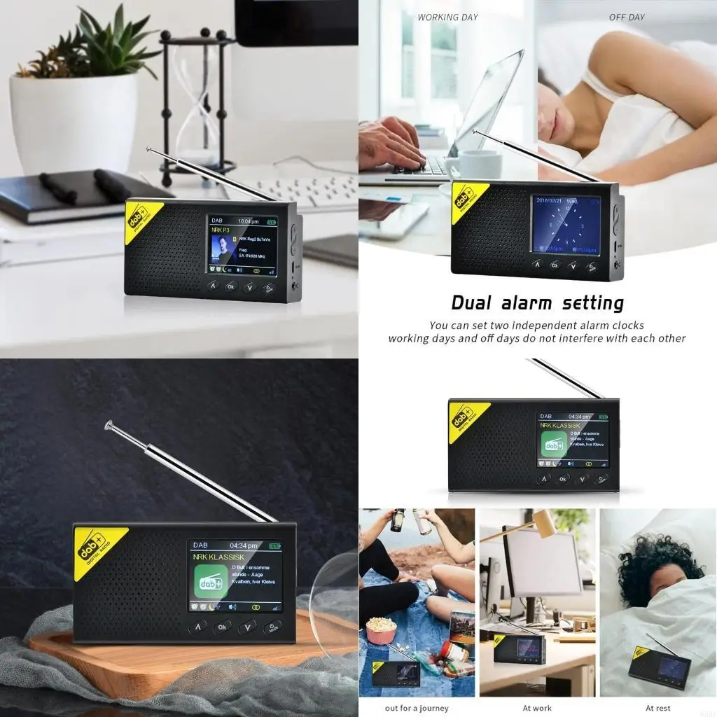 95af 2.4inch LCD Display Portable Radio Digital Radio DAB/DAB+ & FM Receiver