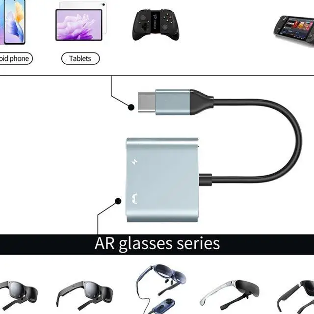 A32T-100W Szybkie Ładowanie USB C do Okularów AR Hub Dokujący Typ C Adapter Ładujący Okulary AR do Okularów AIR/2 — zdjęcie produktu 5