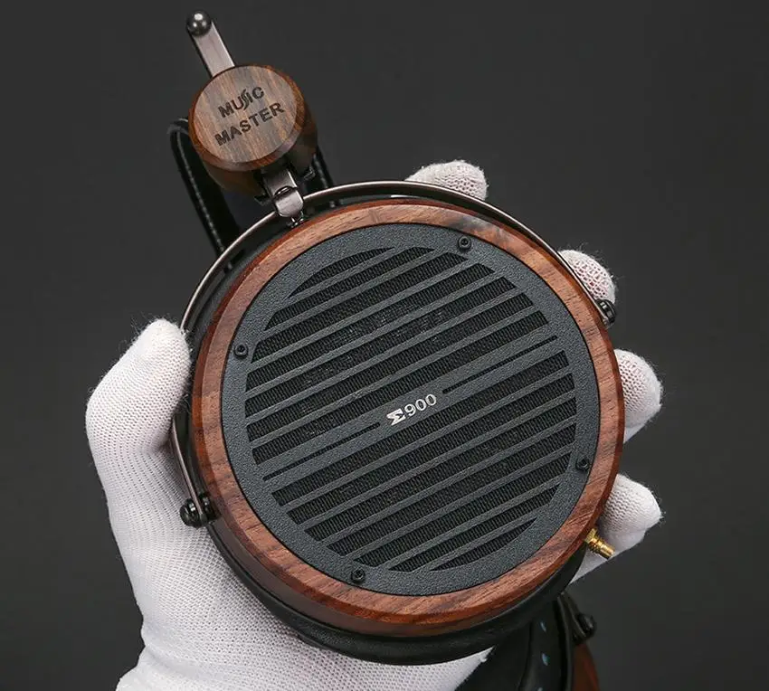 MUSIC MASTER 108 مللي متر 900 مقاومة عالية 200 أوم مستو مزدوج الجريان Hifi الموسيقى سماعة رأس خشبية PK HD800 HE1000 LCD3