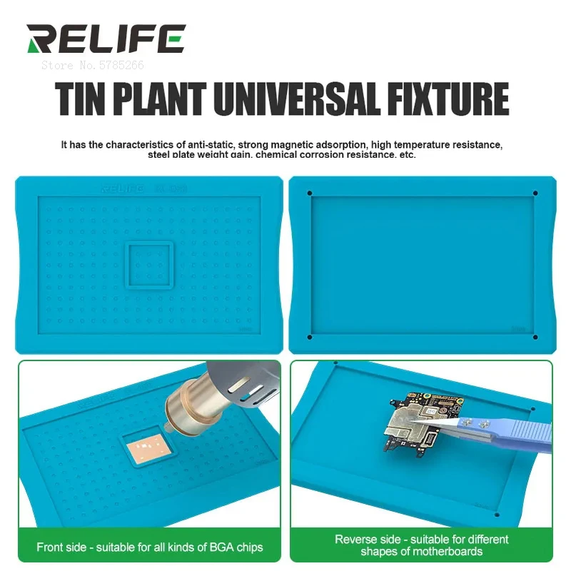 Relife RL-088 العالمي زراعة القصدير قاعدة مغناطيسية للهاتف اللوحة الأم الإطار الأوسط IC رقاقة بغا rebيعادل الاستنسل سيليكون حصيرة