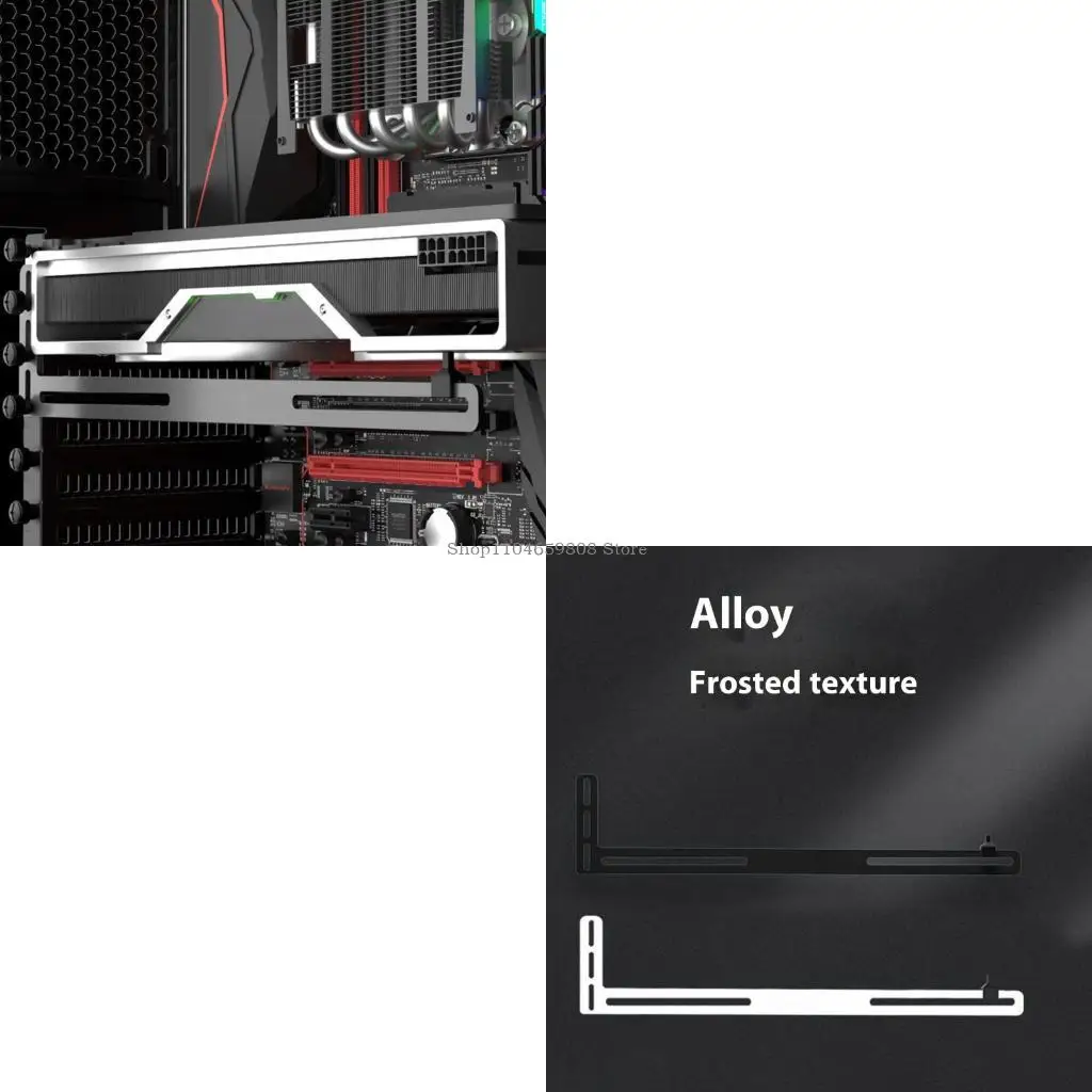 

L-образный охлаждающий держатель для видеокарты, боковой монтаж, алюминий для видеокарты