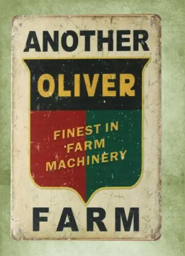 metal welcome another oliver farm machinery tin metal sign