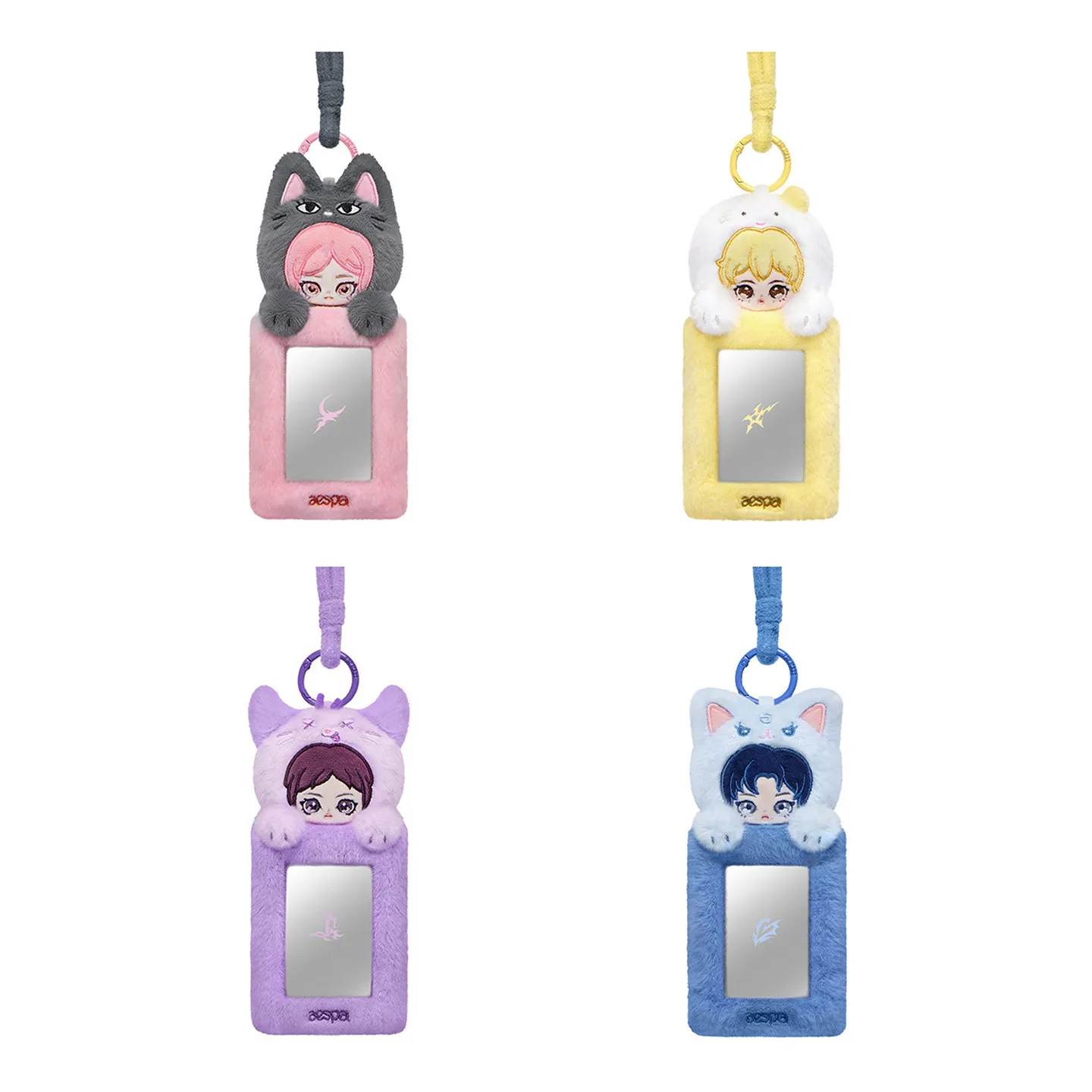New Hot POP MART Aespa FLUFFY CLUB SERIES Card Holder Blind Box