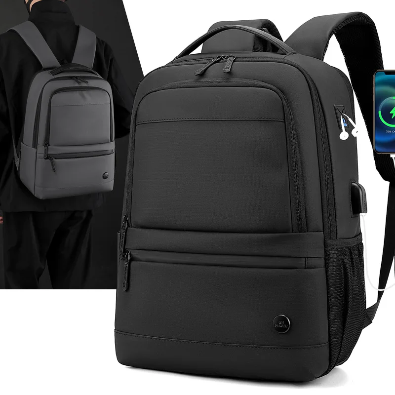 

Waterproof Nylon Expandable Backpack New Men's Multi-functional USB Charging Laptop Bag for Business Commute & Casual Travel