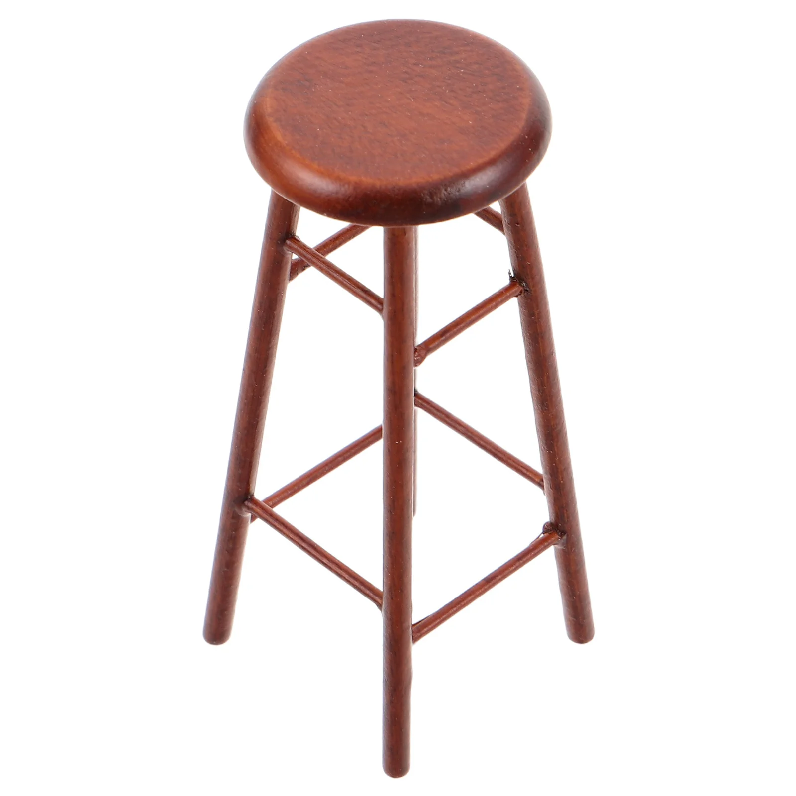 

Dollhouse Mini Furniture Decoration Miniature Wood Stool Realistic Detailing Versatile Scene Building Rustic Decor