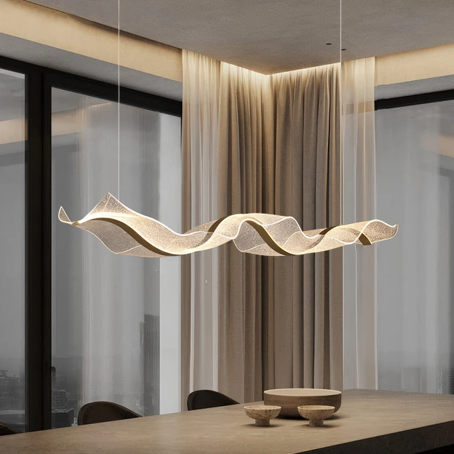 Modern LED Ceiling Chandelier, Restaurant Bar Counter, Long Living Room Dining Table Decorative Lamp, Indoor Lighting