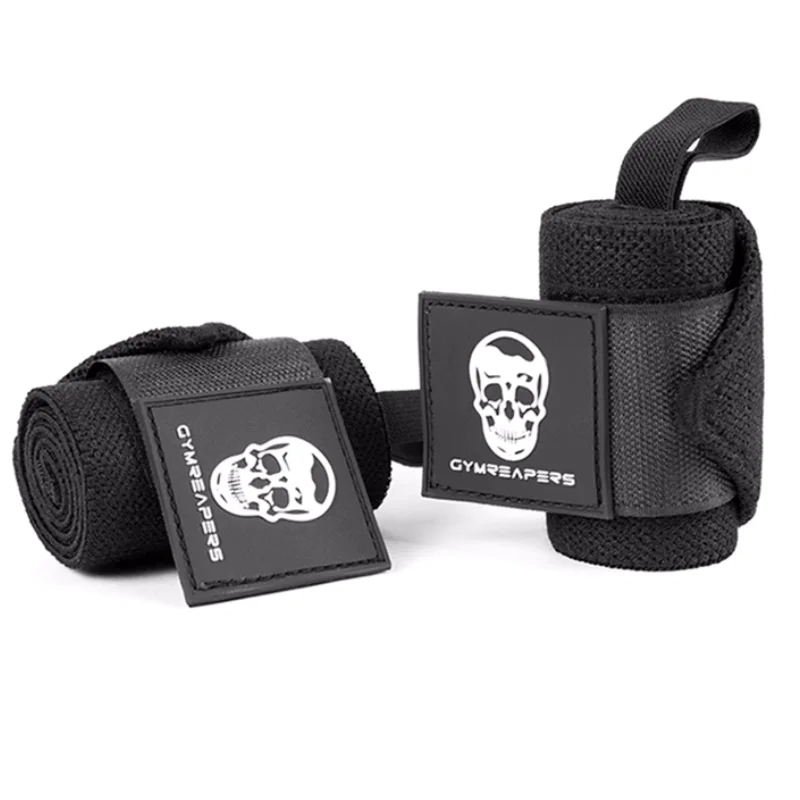 1 Pair Skull Weightlifting Wrist Wraps Weight Lifting Wrist Support Strap with Thumb Loop for Gym Powerlifting Strength Training