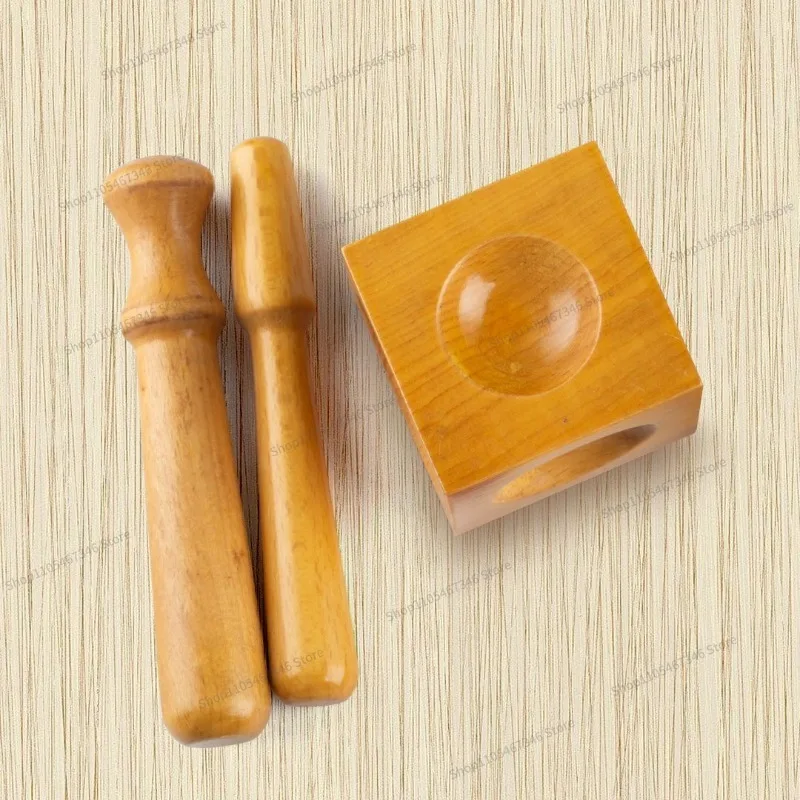 For Wooden Square Nest for Gold Sheet 925 Silver Sheet Copper Sheet Concave Arc DIY Gold Punching