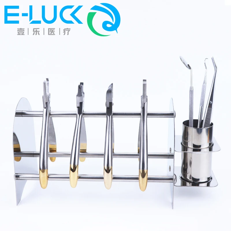 

1pc Dental Orthodontic Plier Organizer Holder Stainless Steel Forcep Placer Stand Scissor Rack Dentistry Instrument Tool for