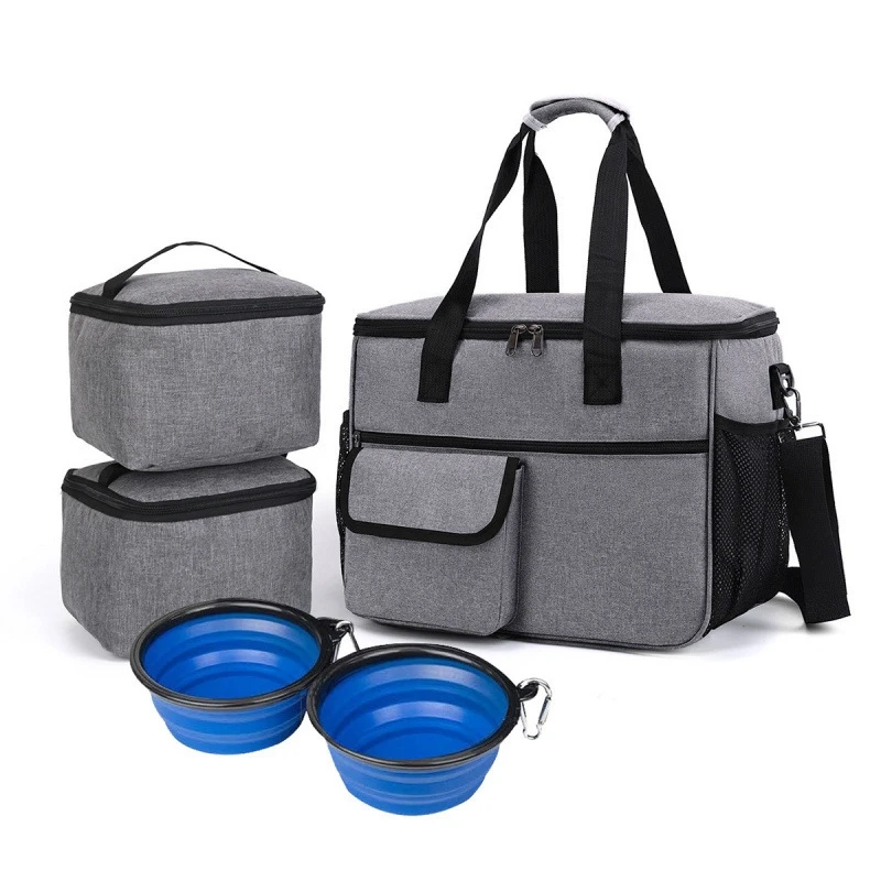 

Large Capacity Waterproof Pet Food Storage Bag Portable Travel Outdoor Dog Cat Treats Organizer Carrier Container Pets Supplies