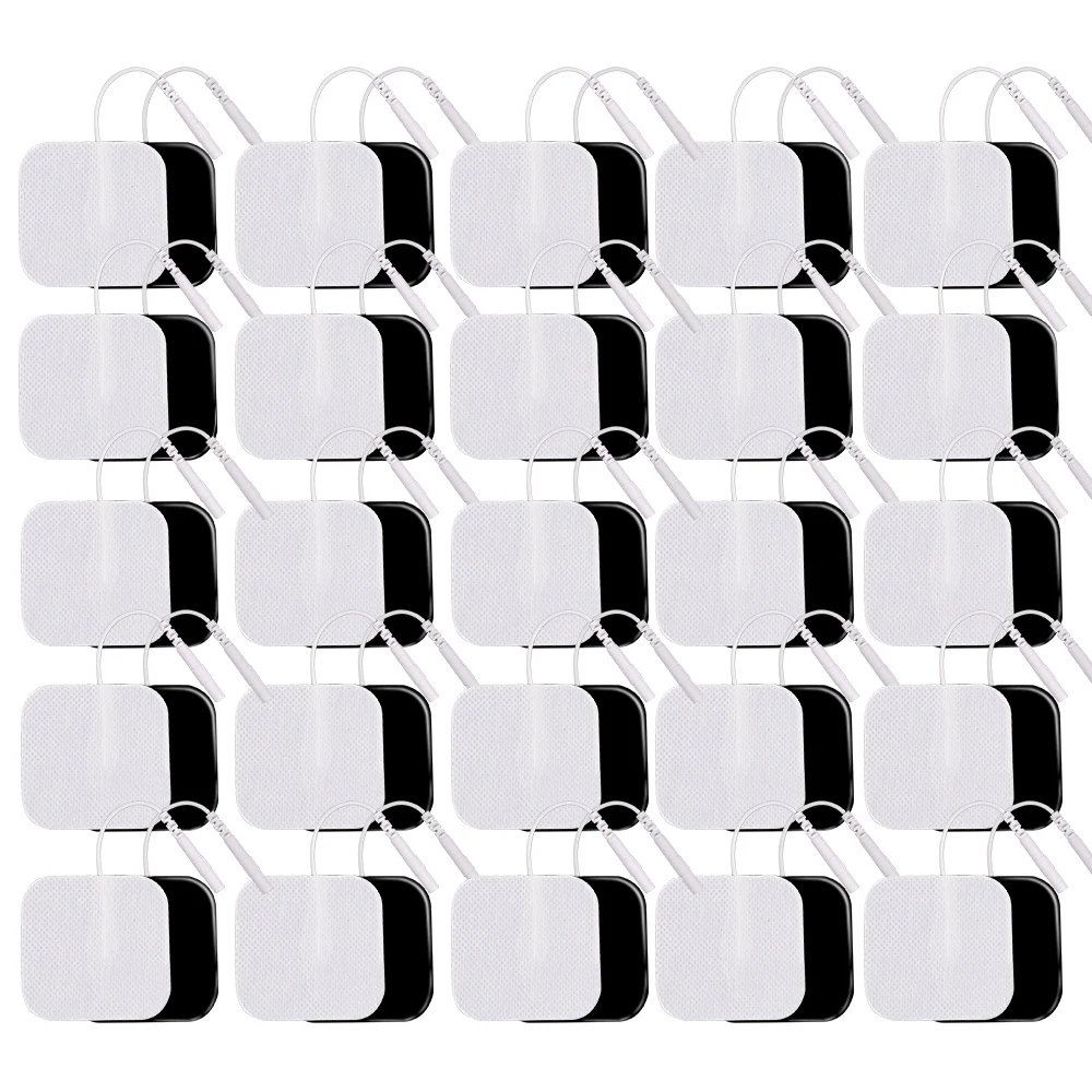 

10/20/50/100 шт. 4 × 4 см/5 × 5 см TENS электродные подушечки массажер электроды патч для акупунктуры импульсный EMS стимулятор мышц наклейка