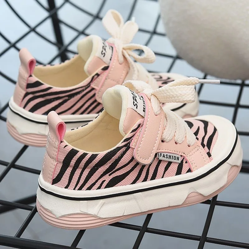 Girls' Shoes Children's Canvas Shoes Women's 2025 Spring and Autumn New Girls Soft Soled Cloth Shoes Velcro Elementary School Ch