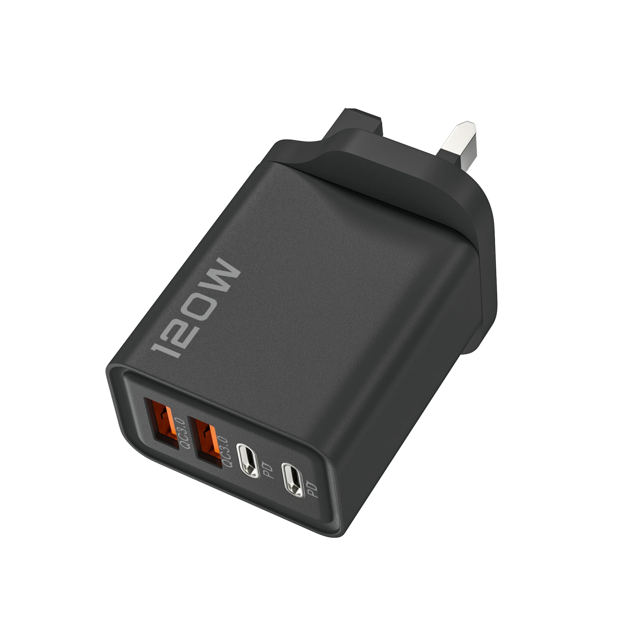 Xiaomi 120W Handy-Schnellladegerät 4 Anschlüsse USB-C Ladegerät Quick Charge 3.0 USB Typ-C Schnellladeadapter für Samsung iPhone Xiaomi