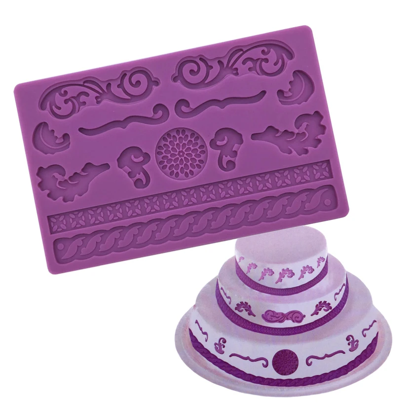 Button and Rope Silicone Cake Baking Mold Sugarcraft Chocolate Cupcake Resin Tools Fondant Decorating Tools