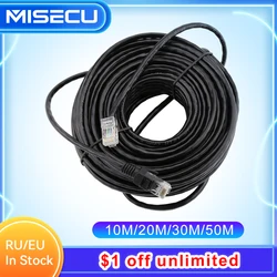 MISECU10M 20M 30M 50M Kat RJ45 Patch Outdoor Waterdichte Lan Kabel Cord Netwerk Kabels Zwarte Kleur Voor cctv Poe Ip Camera Systeem