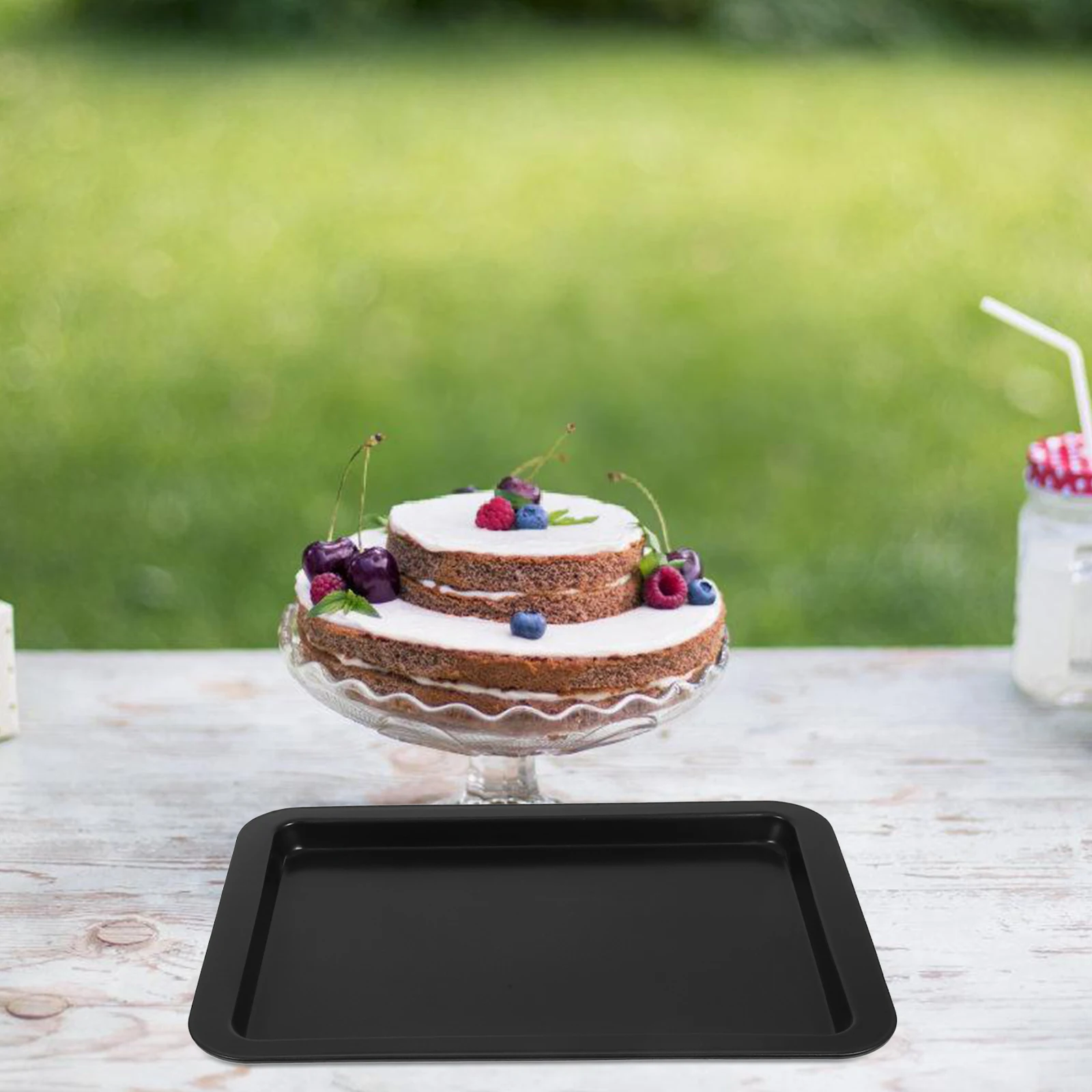 

Home Tray Nonstick Steel Rectangular Small Cookie Sheet For Oven Easy Clean Pan Toaster Oven Tray Mini Baking Sheet Small