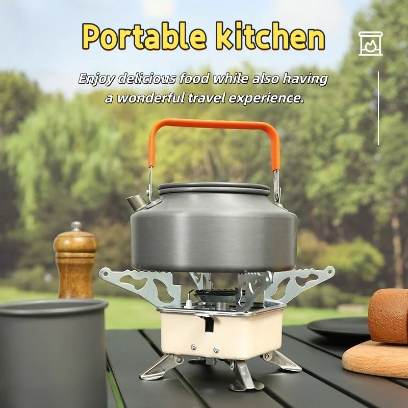 Outdoor Windproof mini Cartridge Stove, Portable Cartridge Stove, Picnic Stove, Folding Lotus-Shaped Small Stove for Hiking - view 2