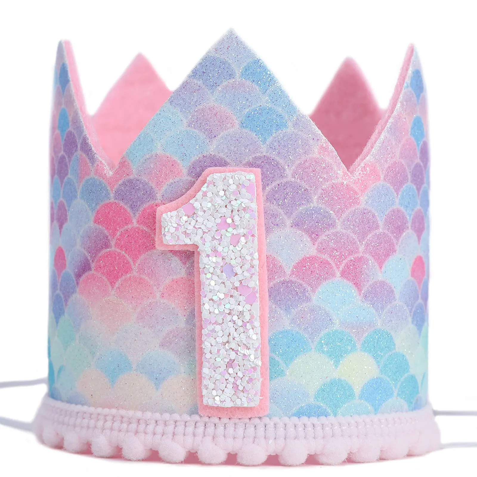 Baby Birthday Party Decor Crown Hat Infant Baptism Tiara Headwear Family Picture Photography Props Venue Decoration Supplies