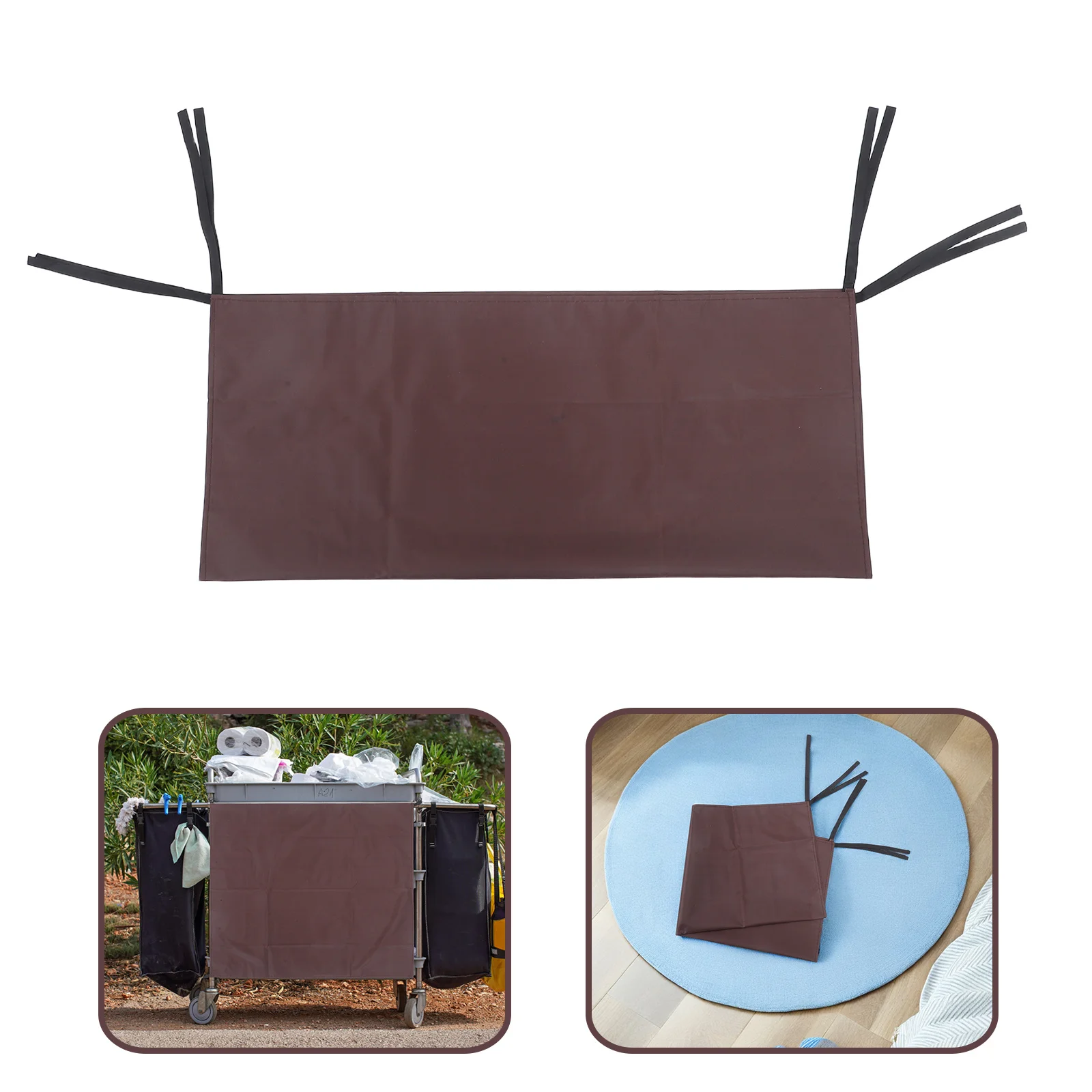 

Пылезащитный чехол для тележки для домашнего хозяйства, кофейный цвет, ткань Оксфорд, ремешок для галстука, устойчивый к атмосферным воздействиям чехол для тележки, принадлежности для джатора в отеле