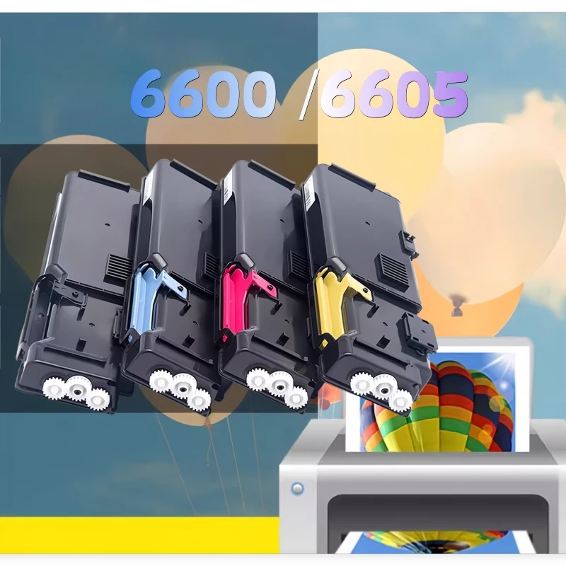 

4PCS Toner Cartridge Compatible for Xerox Phaser 6600 WorkCentre 6605 Laser Printer