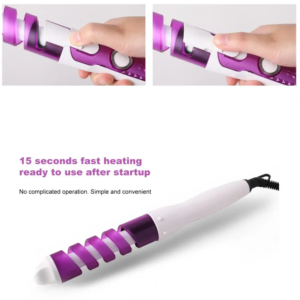 

Stylish Hair Curler Compact Hair Iron Curler Portable Hairdressing Accessory Big Curl Wave Curling Iron