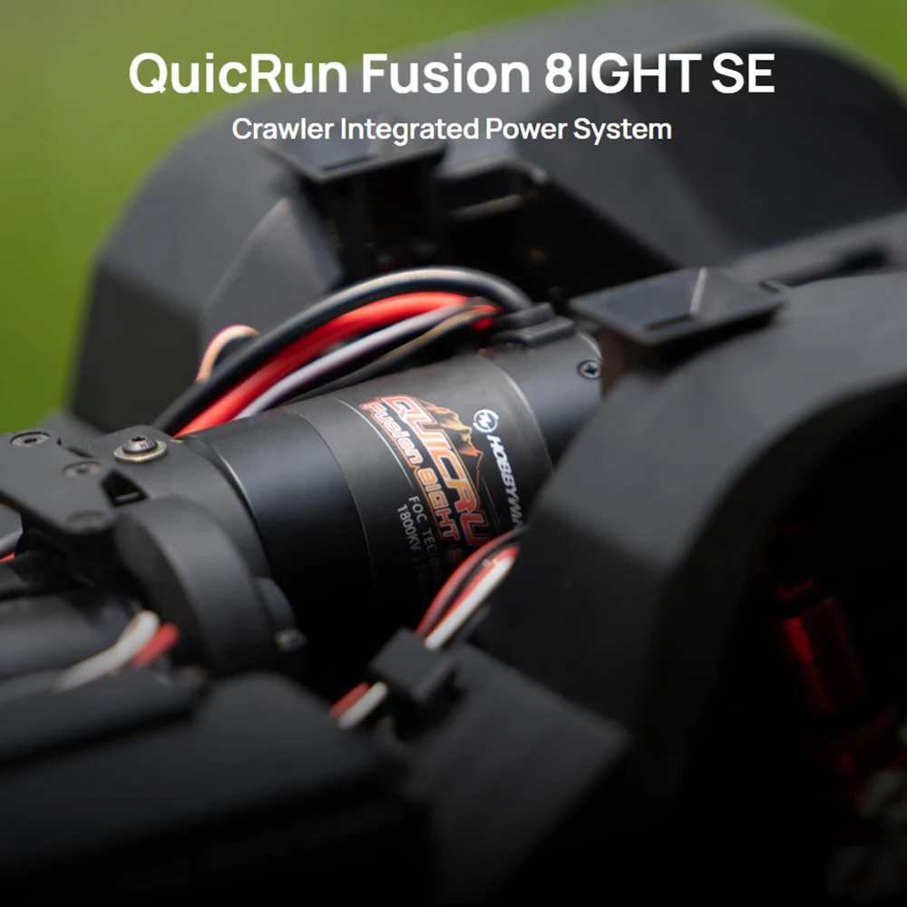 HOBBYWING QUICRUN Fusion 8IGHT SE 2-IN-1 60A 1800KV Brushless Sensored Motor ESC Integrated for 1/8 RC Car Crawler Power System