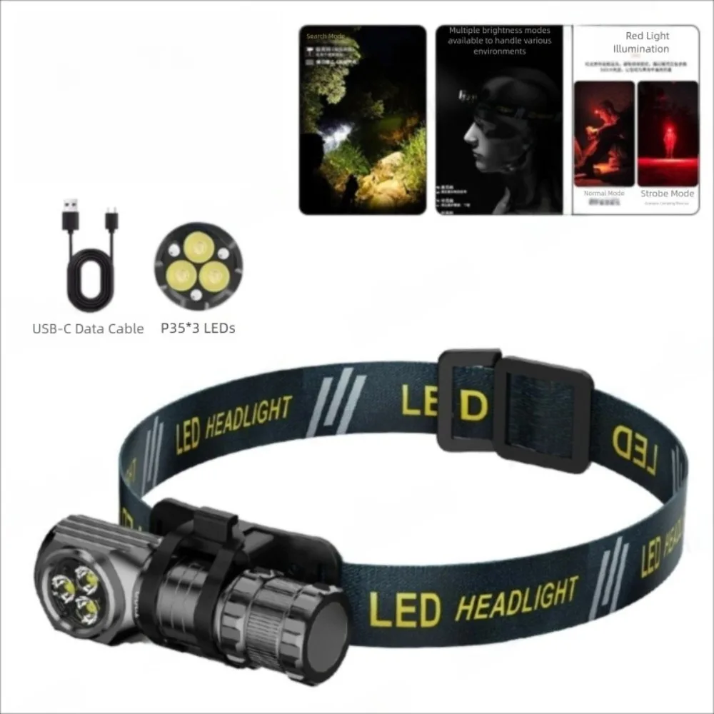 

Gifts Multifunctional Aluminum Alloy Headlamp Waterproof Portable LED Flashlight Camping Headlamp Flash Torch Hunting Lamp