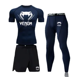 Men's Compression Sportswear Suits Gym Tights Training Clothes Workout Jogging Sports Set Running Rashguard Tracksuit For Men