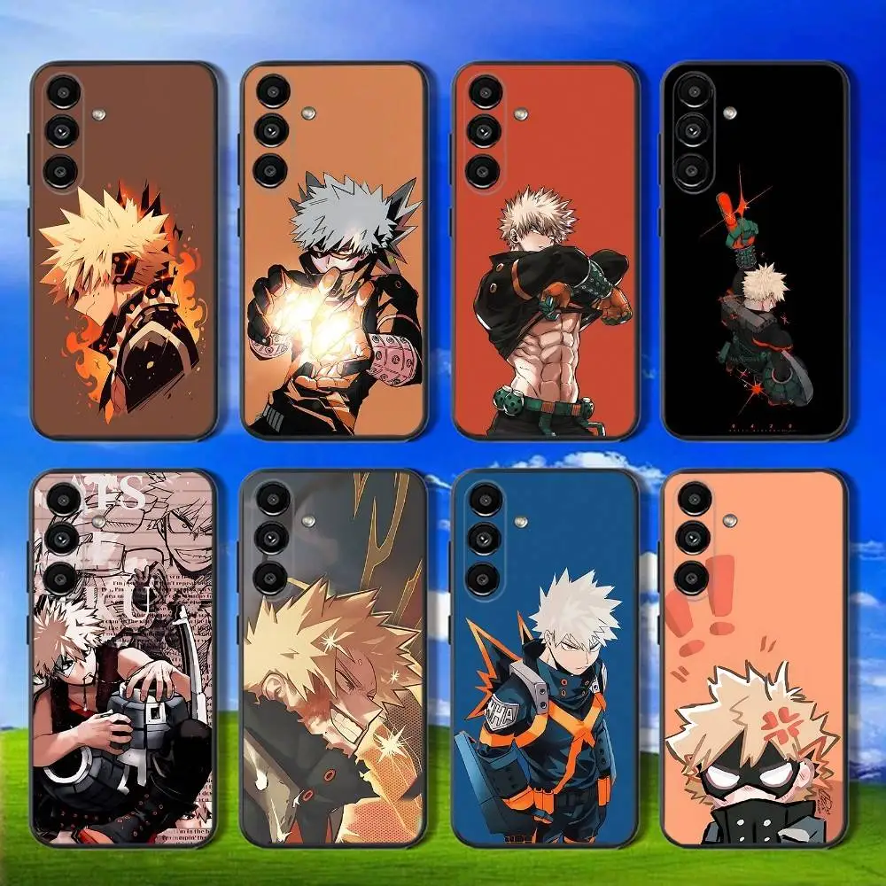 

Phone Case For Samsung Galaxy A13,A21s,A22,A31,A32,A52,A53,A71,A80,Bakugo My Hero Academia Soft Black Shell