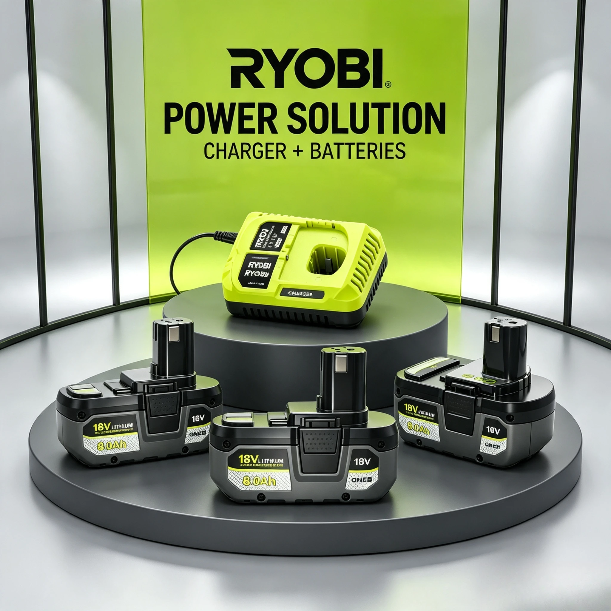 RYOBI One+ 18V 4.0Ah 6.0Ah 8.0Ah Lithium Battery, Ideal Upgrade Module for P107 P109 RB18L40 RB18L50 Construction Gear