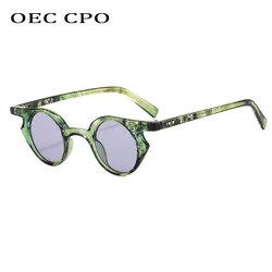 OEC CPO-Lunettes de soleil rondes sexy pour femmes, petites montures à la mode, UV400 Punk dames, nouvelle tendance, nuances rétro UV400