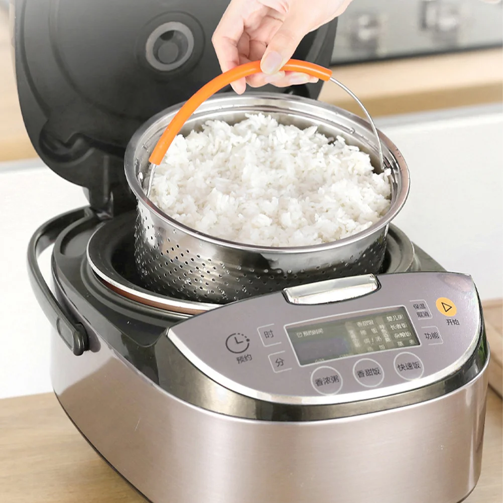 

2L Stainless Steel Vegetable Steamer Basket For Dumplings With Fine Holes Ventilation Non-Slip Design Even Heating Kitchen