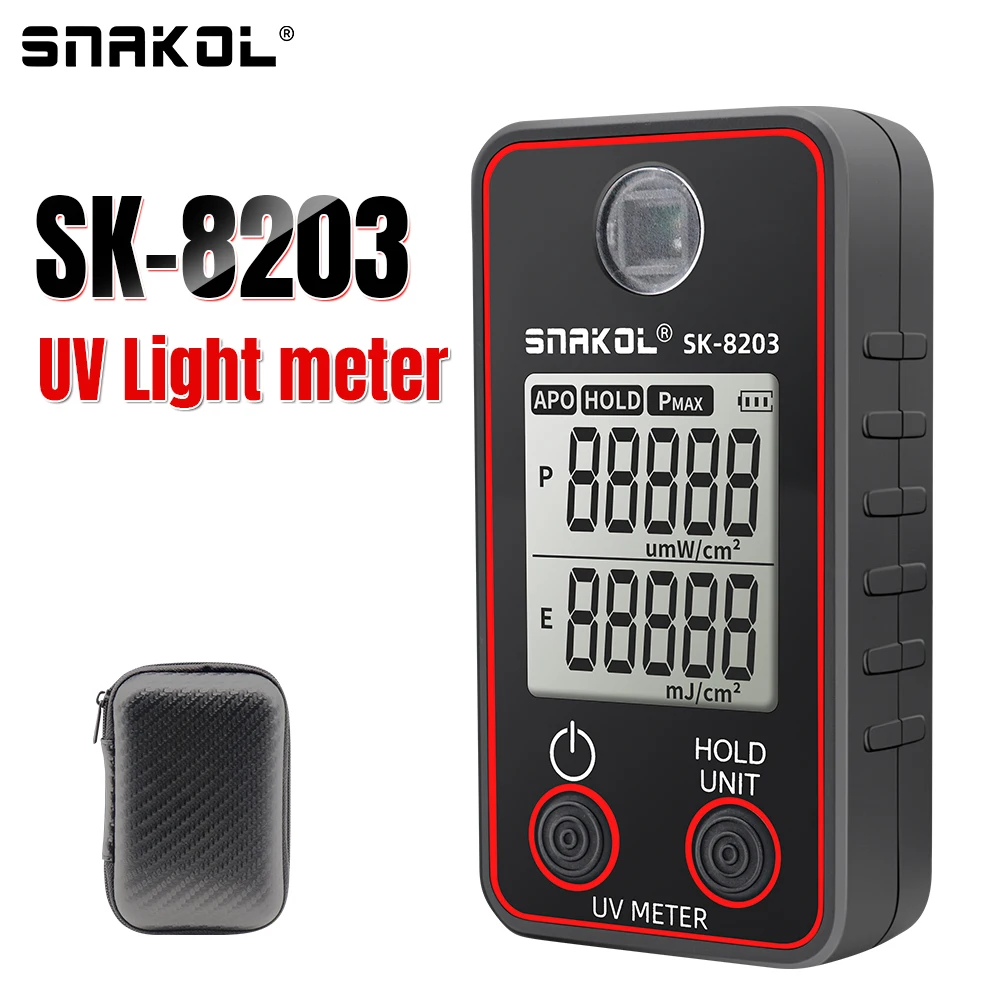 Snakol Digital Iluminômetro uv Profissional Tester uv Medidor Ultravioleta Medição ub Fotômetro Portátil Detector