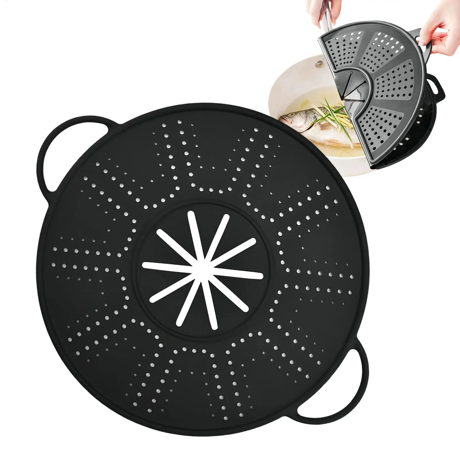 Splash Guard For Frying Pan Foldable Splash Guard Dishwasher Non-Stick Oil Splatter Guard Multi-Use Splatter Screen Kitchen tool