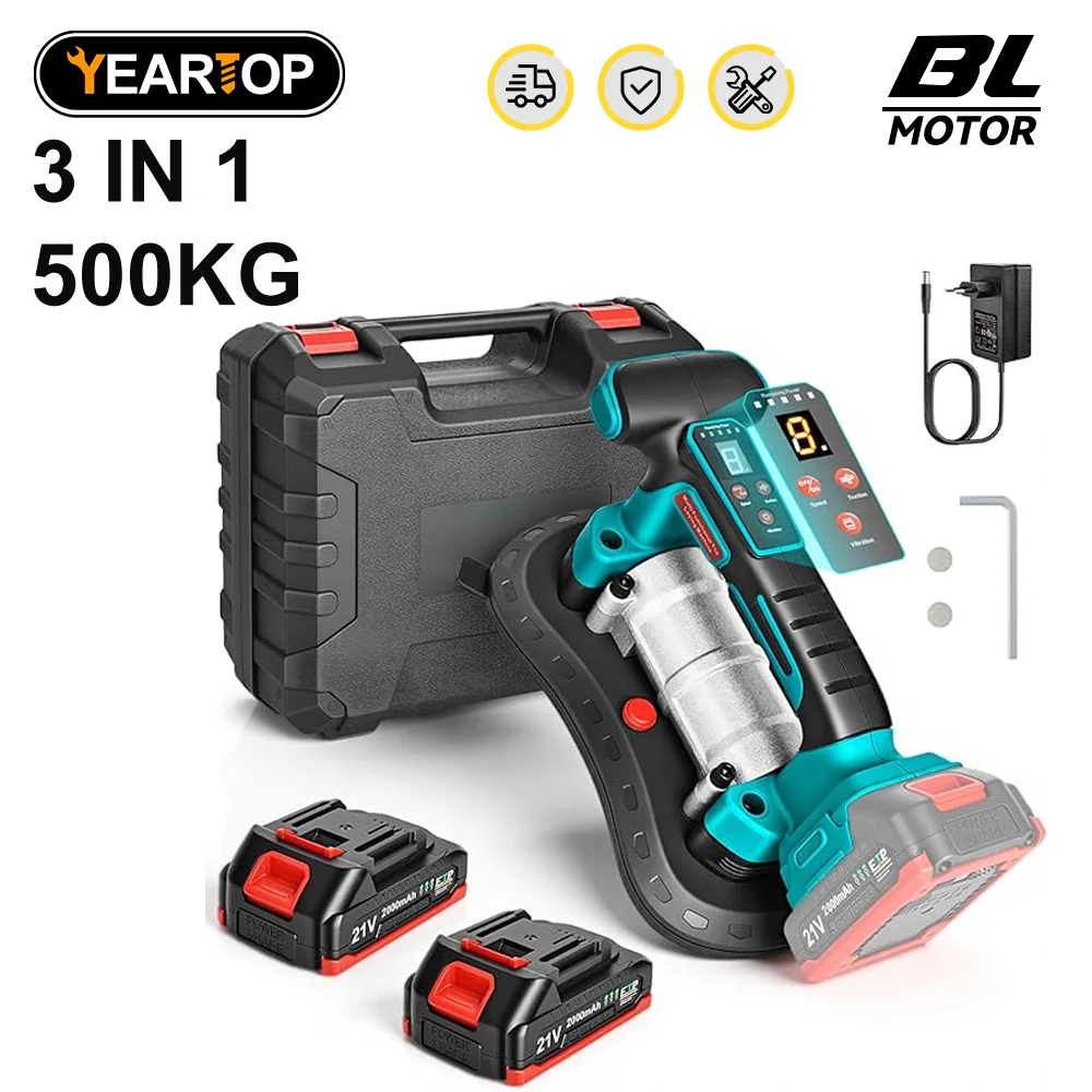 YEARTOP 9 Speed Tile Vibration Laying Machine 3 in 1 Tiling Tiles Leveling Machine Cordless Power Tool For Makita 18v Battery