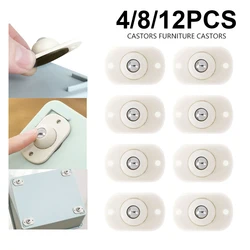 4/8/12Pcs Self Adhesive Type Mute Ball Universal Wheel 1 Beads Furniture Casters Wheels Stainless Steel Wheel 360ยฐ Rotation
