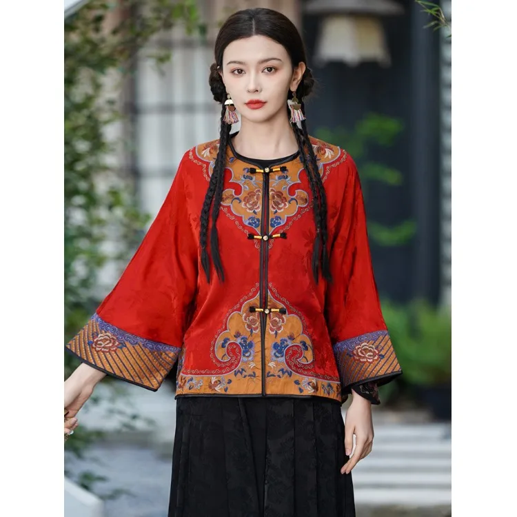 

Высококачественная женская куртка irt с цветочным принтом и вышивкой, весенне-осенняя новинка, большие размеры, универсальная женская куртка