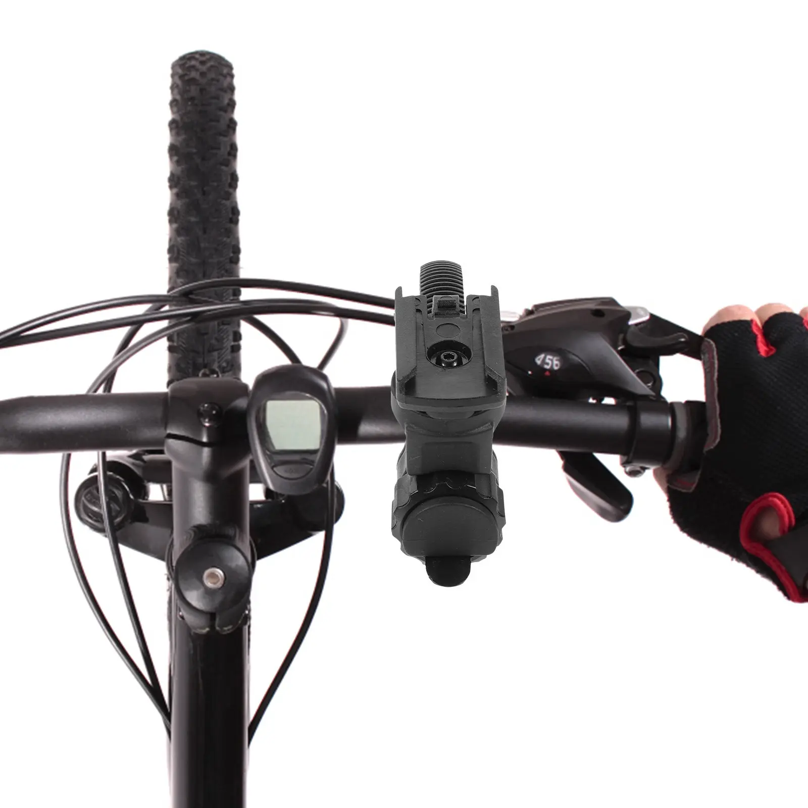 

Bike Flashlight Holder Sturdy Shockproof Mount Bike Front Torch Clip Stable Light Bracket Universal Handlebar Flashlight Stand