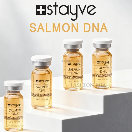 Corea Stayve 8ml cara Natural salmón DNA oro ampolla Booster suero Kit blanqueamiento hidratante rejuvenecimiento cuidado de la piel