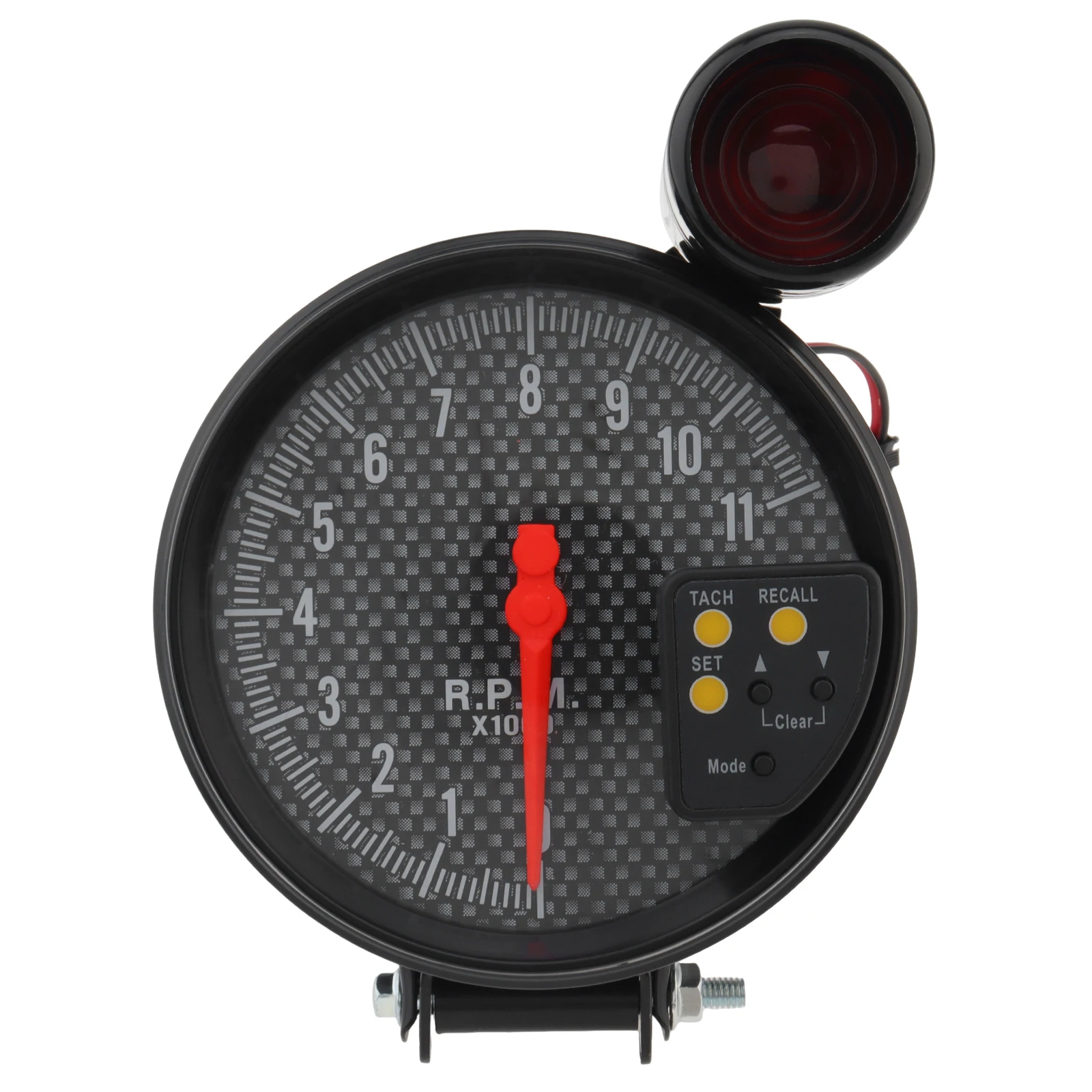 12V 5-Inch 0-11000 RPM Car Tachometer Gauge for 4/6/8-Cylinder Vehicles with Shift Light