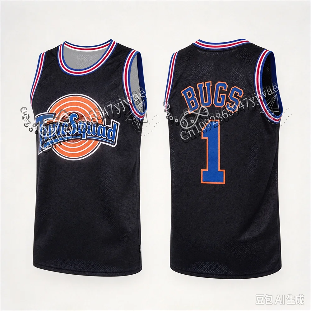 Summer New Hot Anime Retro bugs 1 Basketball Jersey Adult Oversized Breathable Speed Drying Sports Tank Top Need Sports T-shirt