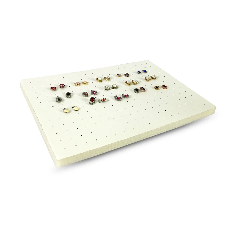 216 Holes Earrings Display Pad Studs Earrings Storage Jewelry Tray Inner Jewelry Box Insert Pad DIY Sponge Mat 33.5*22.5*1cm