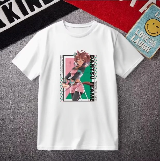 Umamusume Pretty Derby Agnes Tachyon T-Shirt Short Sleeve Summer Cosplay Casual Cotton Fan Gift Retro Streetwear 2026 Hot Sale