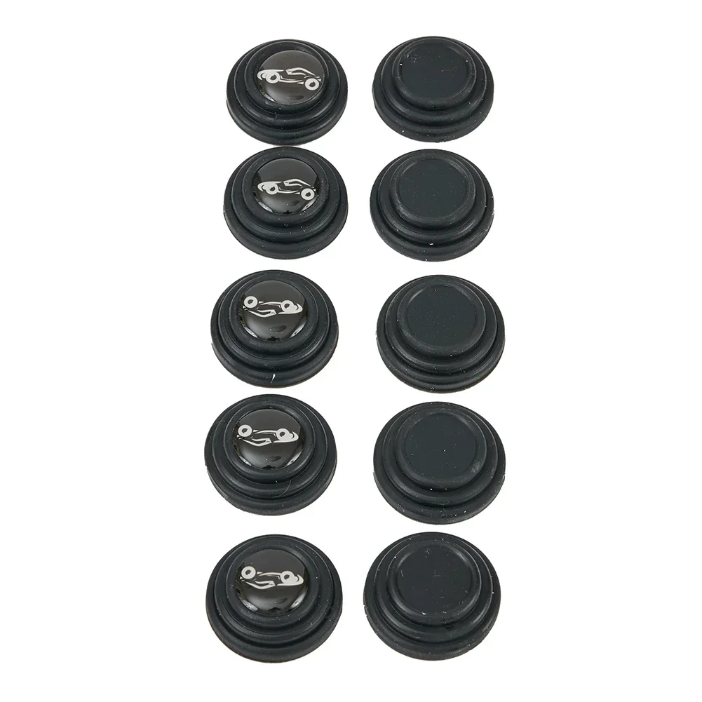 10pcs Anti-collision Gasket Silicone Black For Car Door Hood Trunk Car Door Anti-Collision Pad Sound Insulation Shock-Absorbing