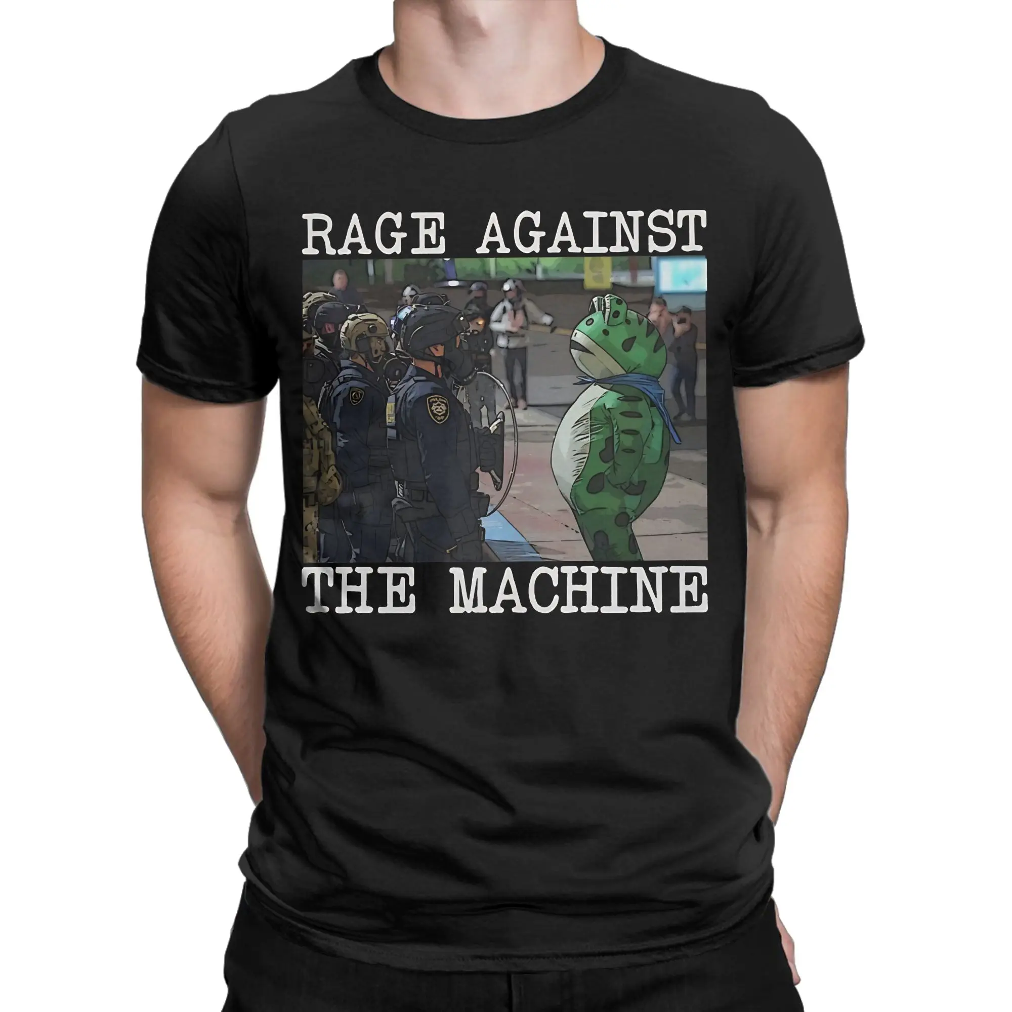 Men Women's T-Shirt Portland Frog Protest Vintage Pure Cotton Tee Shirt Short Sleeve  T Shirts Round Neck Tops Party
